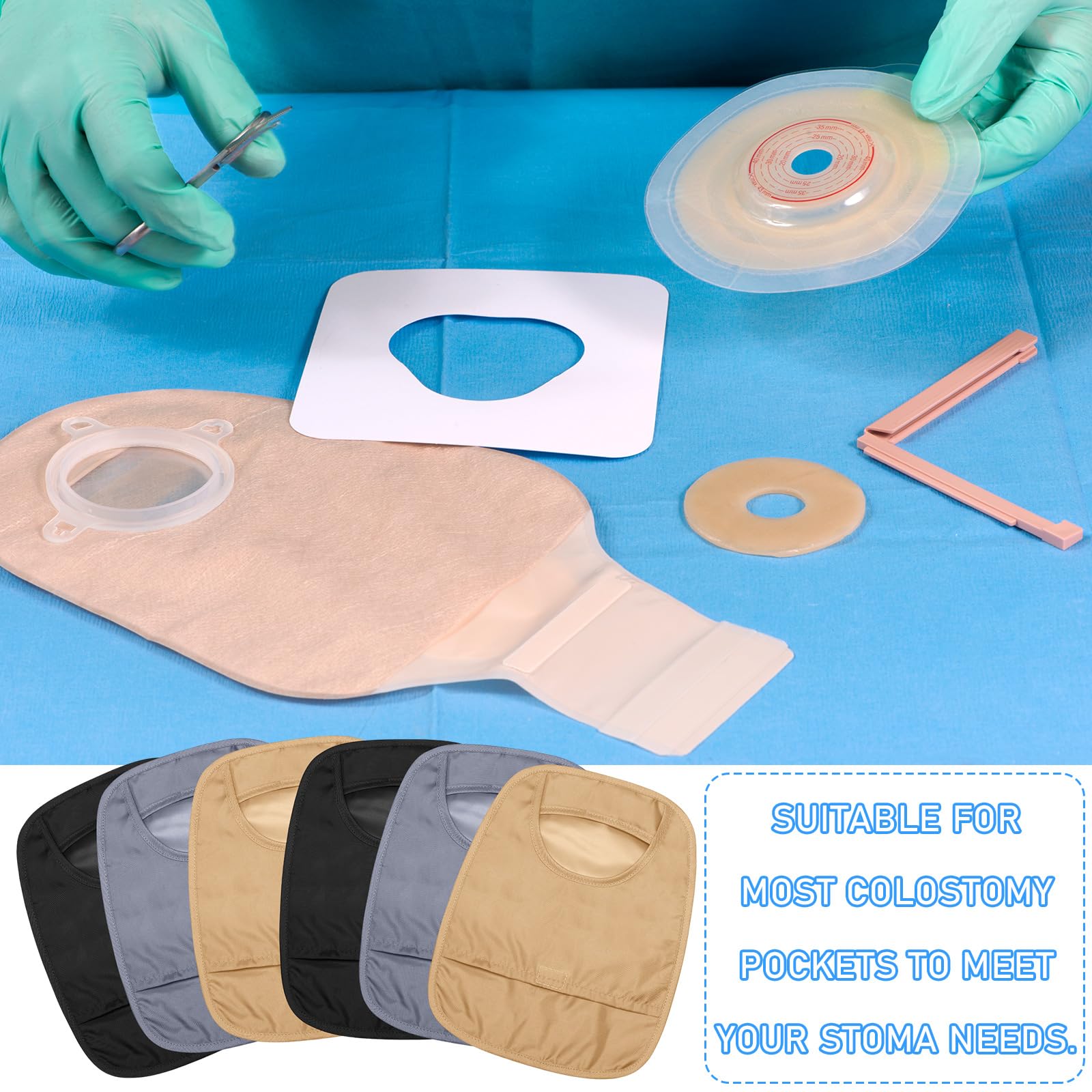 Nuenen reusable ostomy bag covers keep bags clean and dry