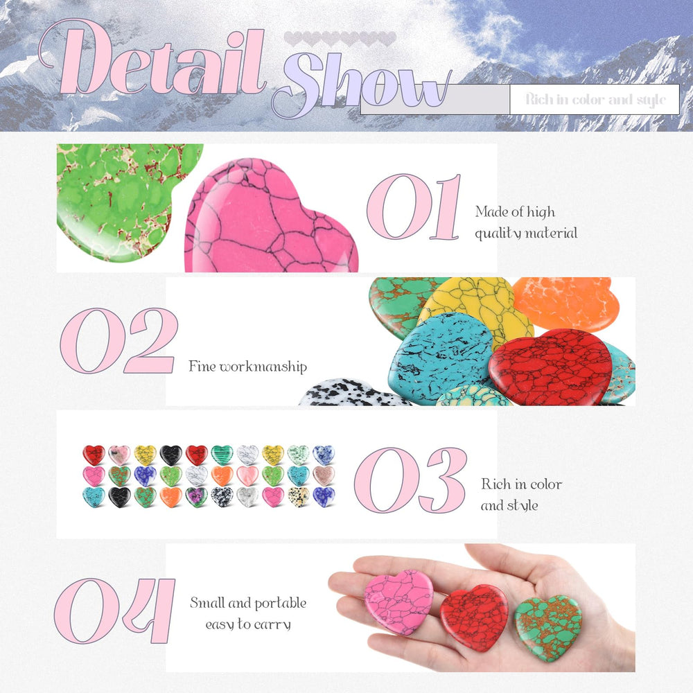 Nuenen varied pattern heart crystals for creative decor
