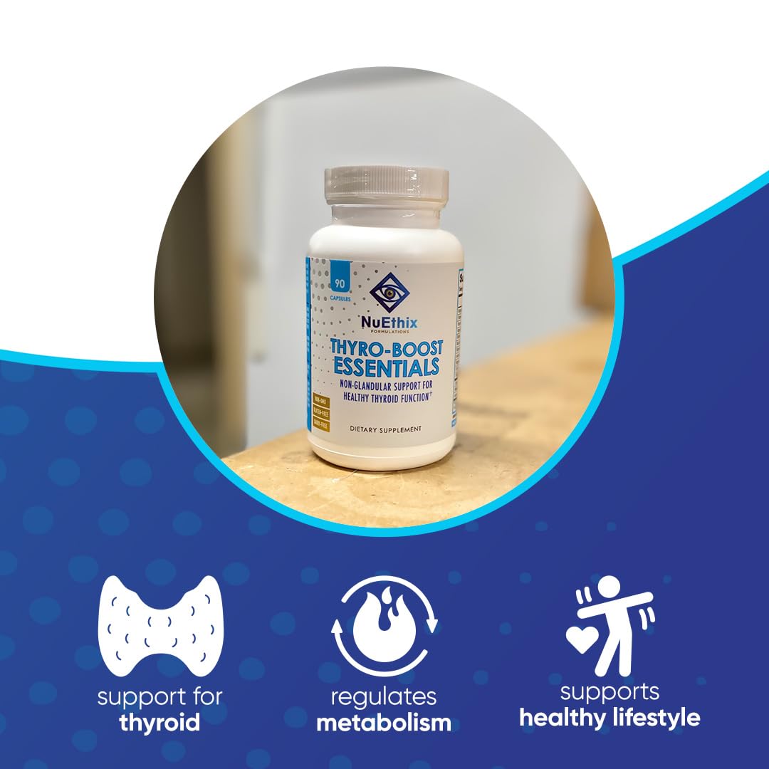 NuEthix Thyro-Boost Essentials daily-use scene with capsules for routine wellness