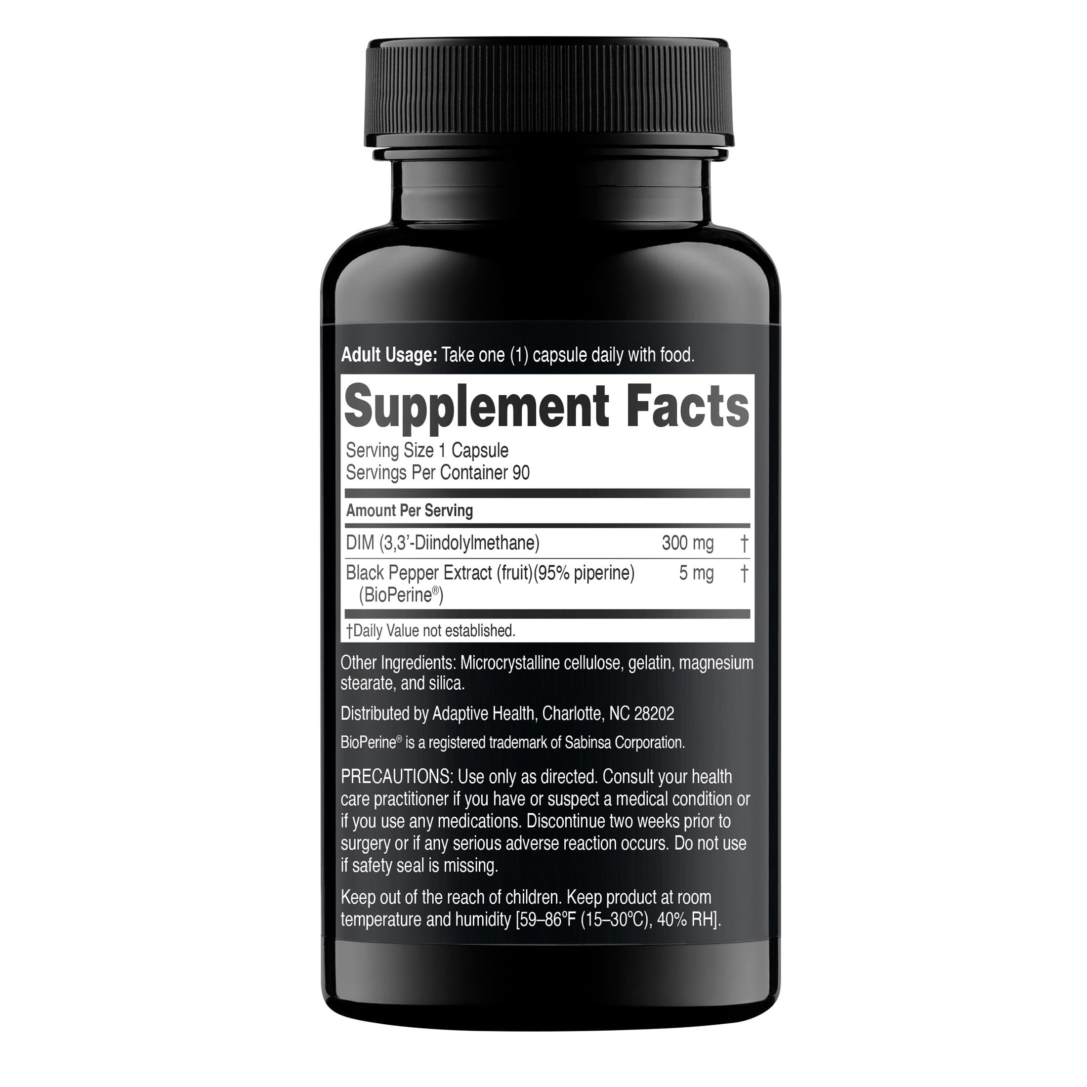 Close-up of Nugenix Essentials DIM label highlighting strength