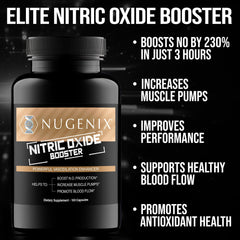 Nugenix Nitric Oxide Booster tablets ready for daily use