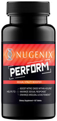 Nugenix Perform bottle top view for daily vitality support