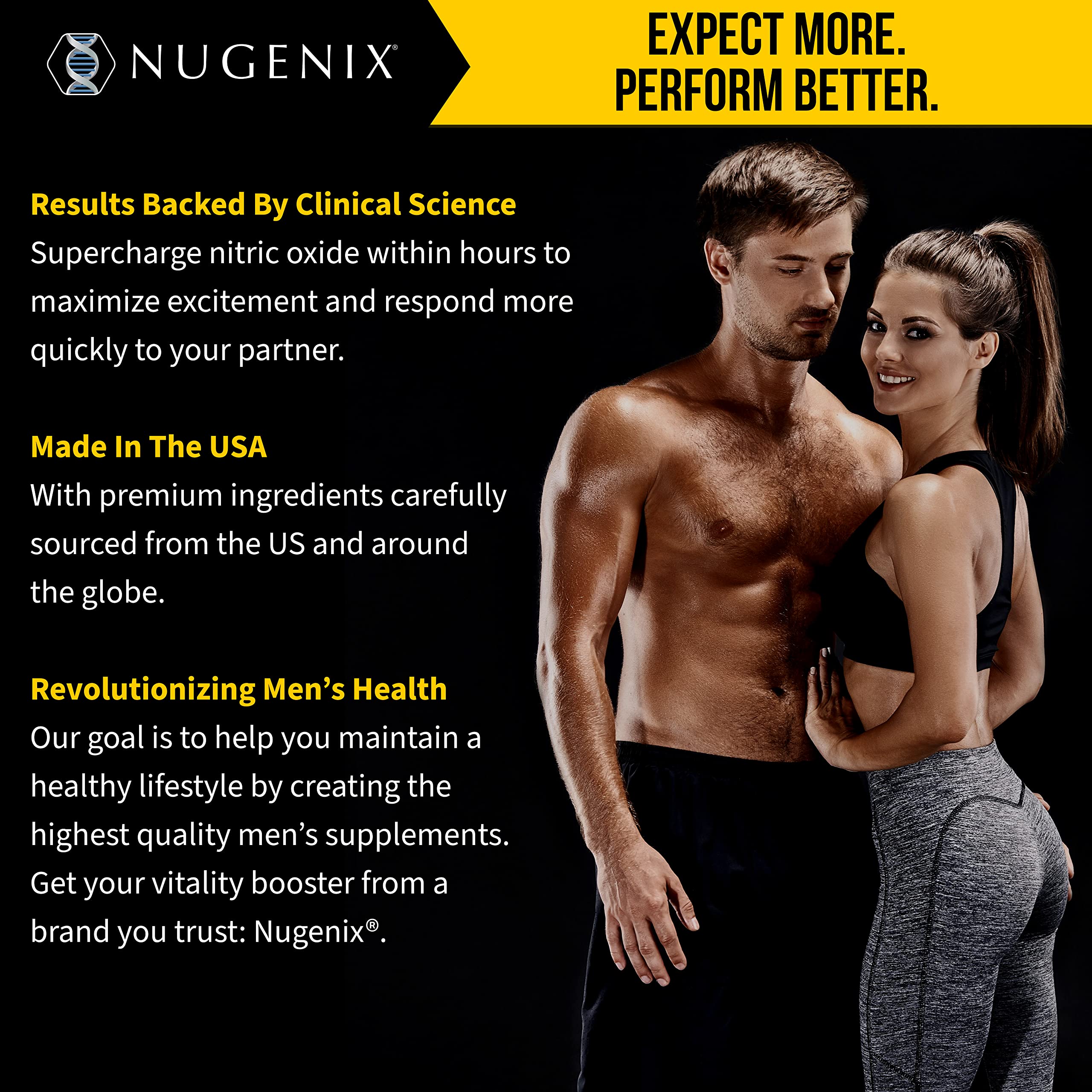 Nugenix Perform energy and stamina routine graphic for daily use