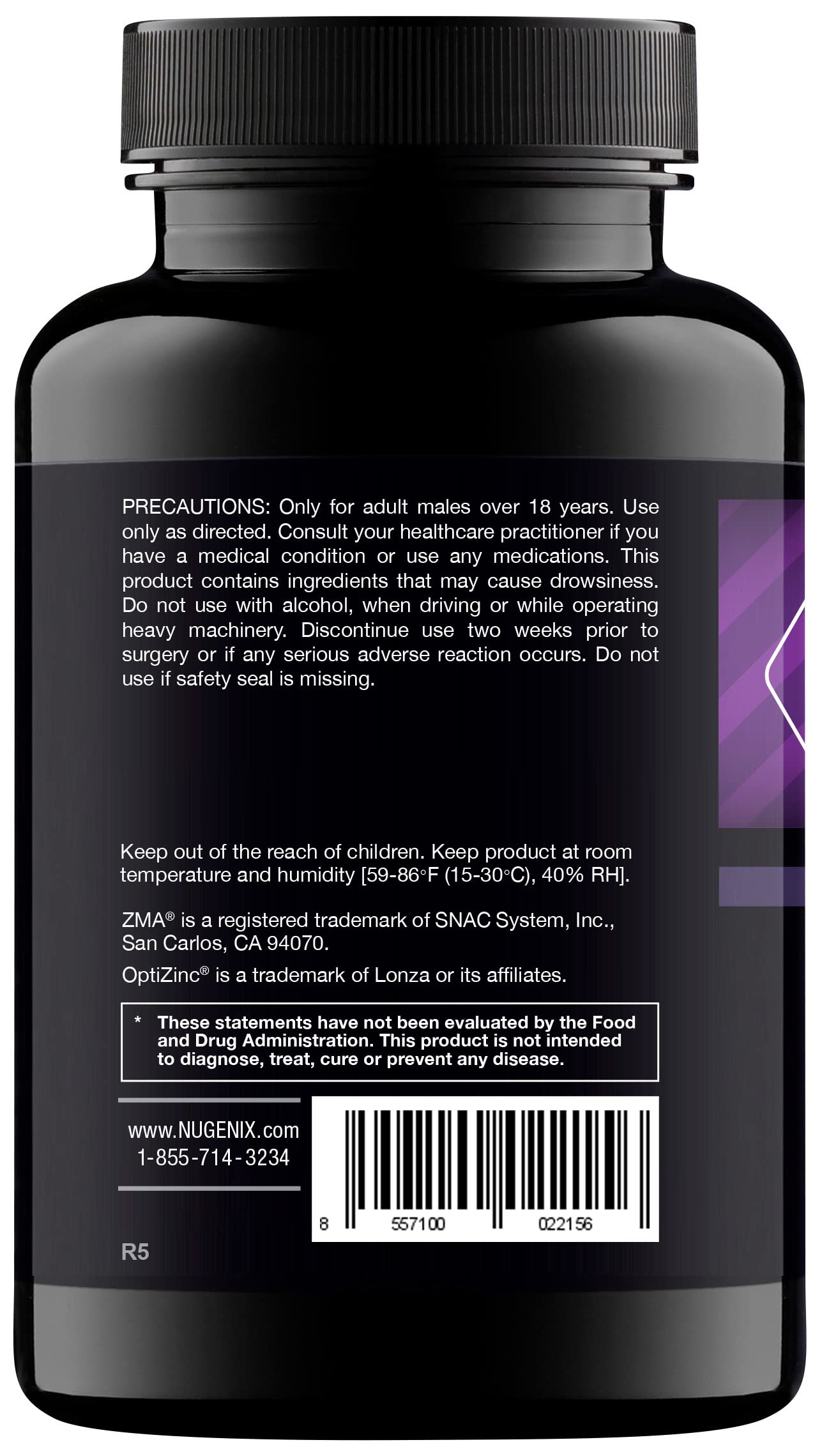 Capsules of Nugenix PM ZMA in clear view for easy nightly intake.