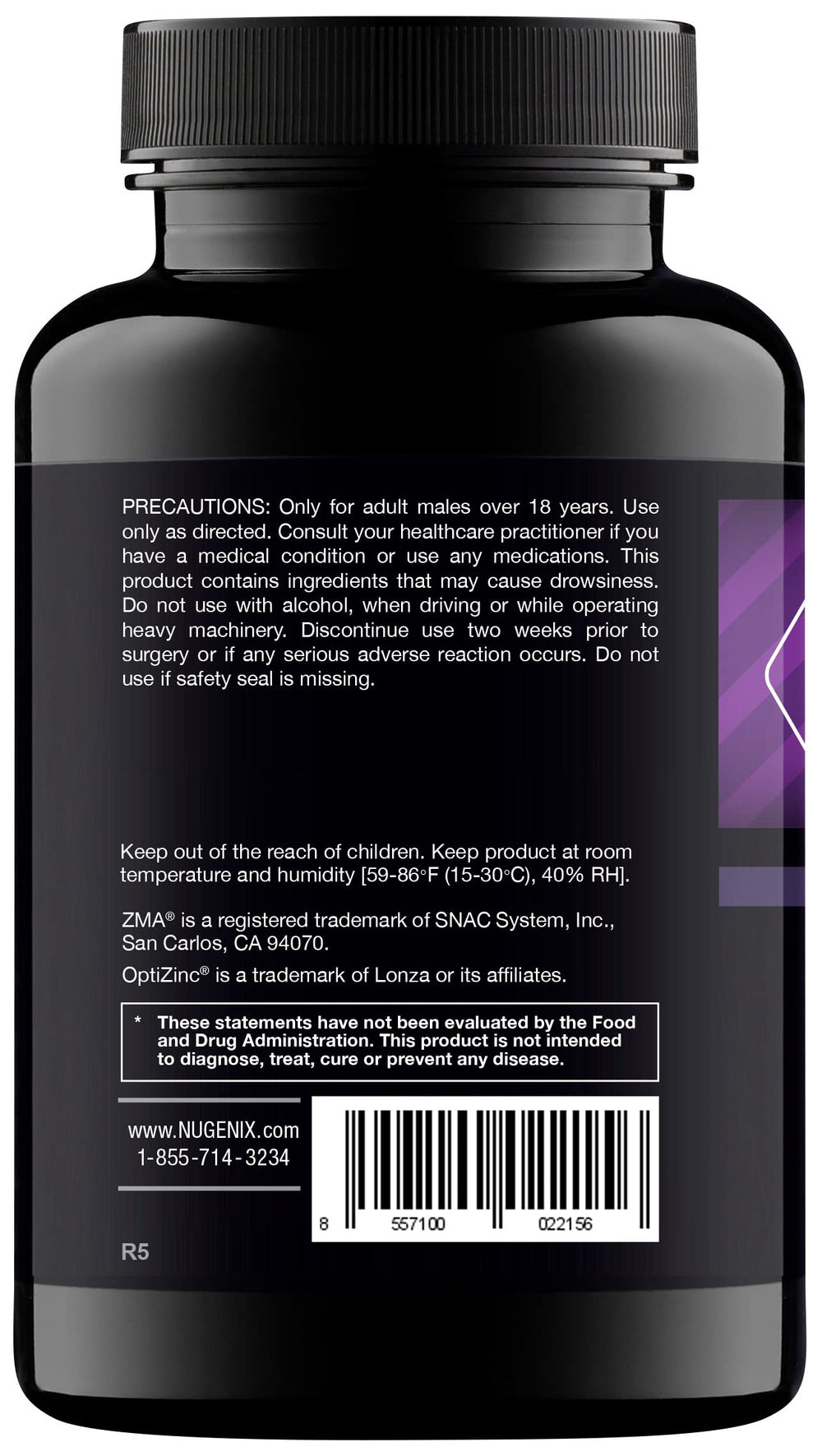Capsules of Nugenix PM ZMA in clear view for easy nightly intake.