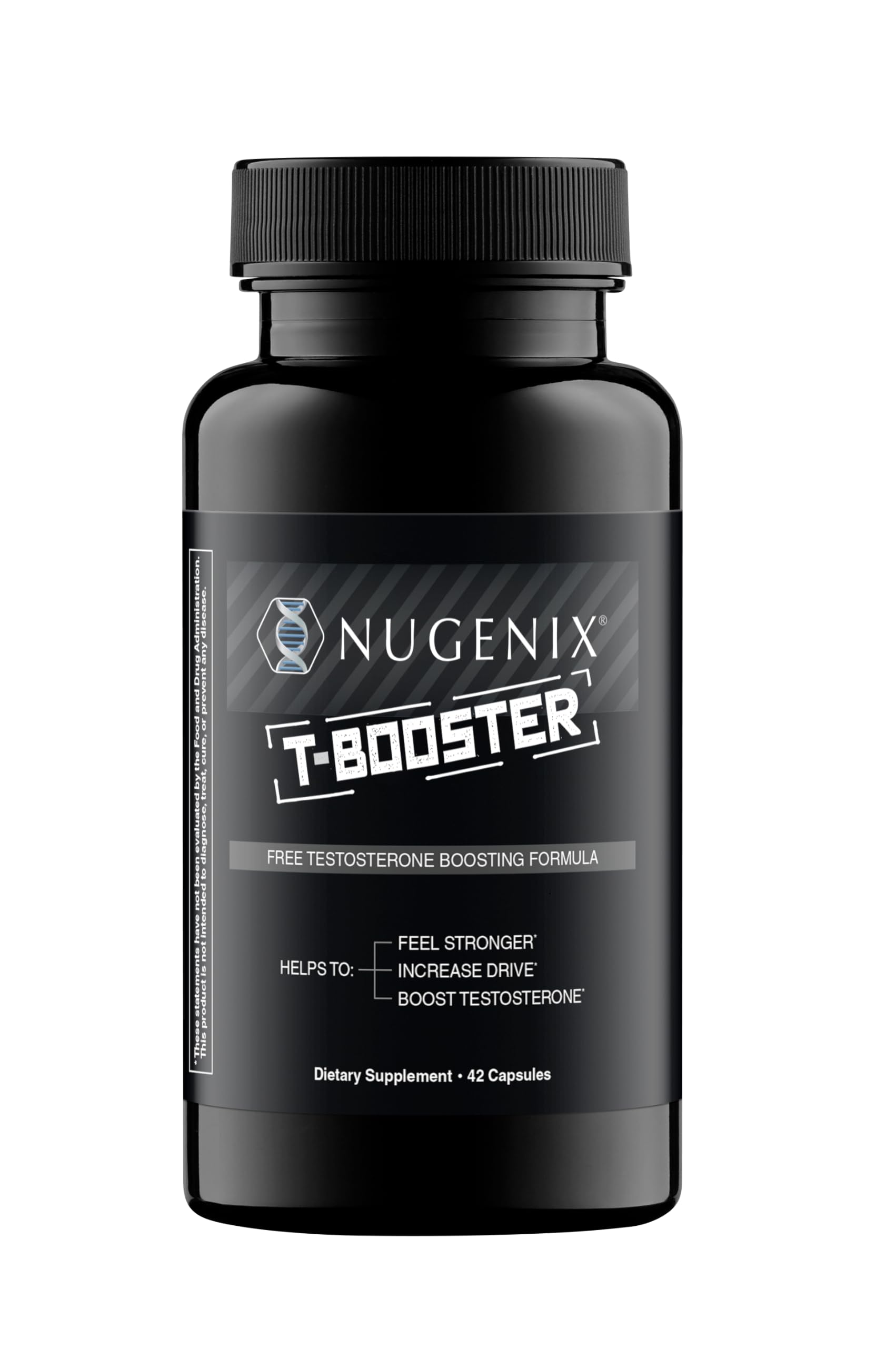 Nugenix T Booster bottle front with premium packaging for daily vitality support.