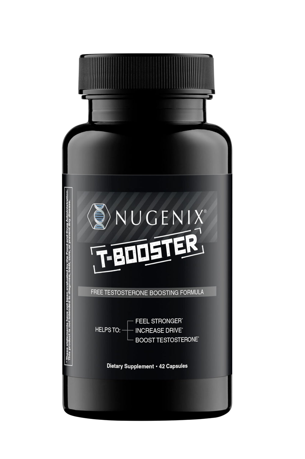Nugenix T Booster bottle front with premium packaging for daily vitality support.