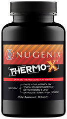 Nugenix Thermo-X bottle front showing energy support for workouts