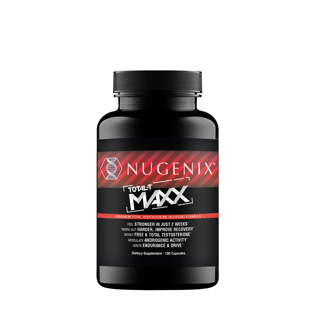 Nugenix Total-T Maxx bottle on shelf suggesting daily energy support