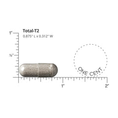 Nugenix Total-T2 capsules closeup emphasizing easy daily use for steady energy