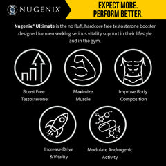 Nugenix Ultimate bottle on desk for daily use.
