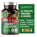 N1N Premium Kidney Cleanse – 21 Potent Herbs for Kidney Support | Cranberry, Uva Ursi & Astragalus | 60 Veg Caps | Number One Nutrition