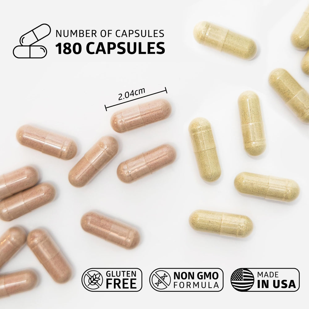 N1N daily routine with shake-ready capsules on the counter.