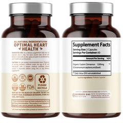 Number One Nutrition N1N Premium Ceylon Cinnamon capsules emphasize pure organic cinnamon benefits for joint comfort.
