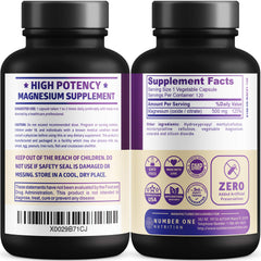Number One Nutrition N1N Premium Magnesium capsules ready for daily use and vitality.