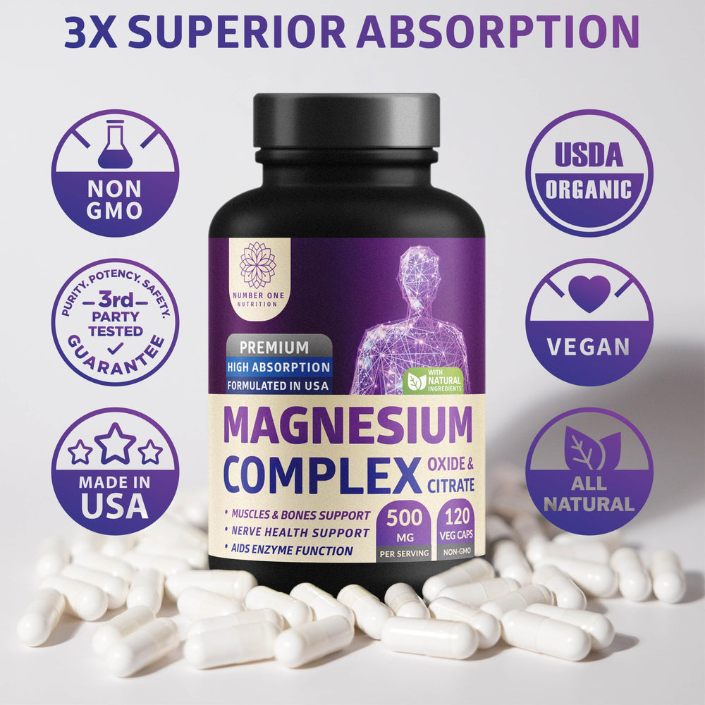 Number One Nutrition N1N Premium Magnesium packaging showcases shelf-ready supplementation.