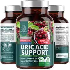 Number One Nutrition N1N Premium Uric Acid Support bottle with 60 capsules for daily wellness.