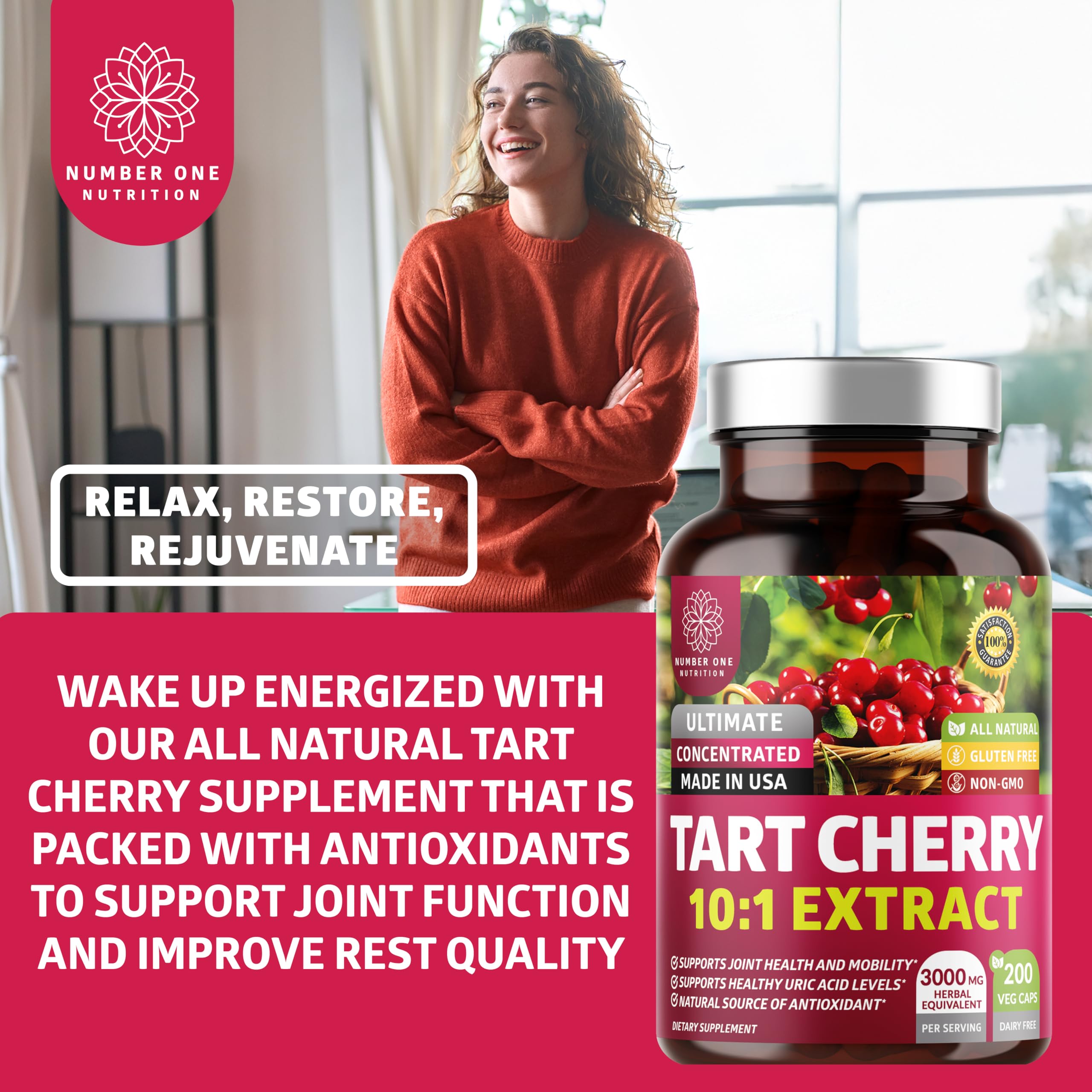 Montmorency-origin tart cherry note appears on N1N label for quality sourcing.