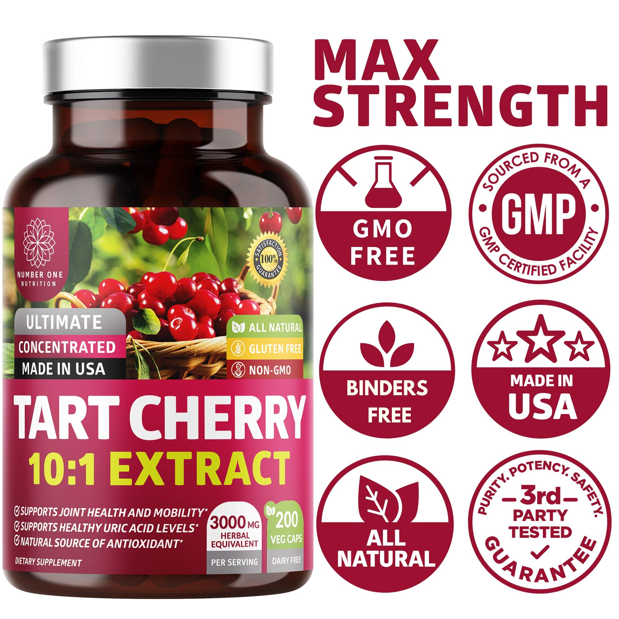 200 veggie capsules per bottle from Number One Nutrition for long-term daily use.