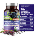Number One Nutrition Premium 10 in 1 Immune Support - Elderberry, Vitamin C, Zinc & Probiotic, 60 Veg Caps