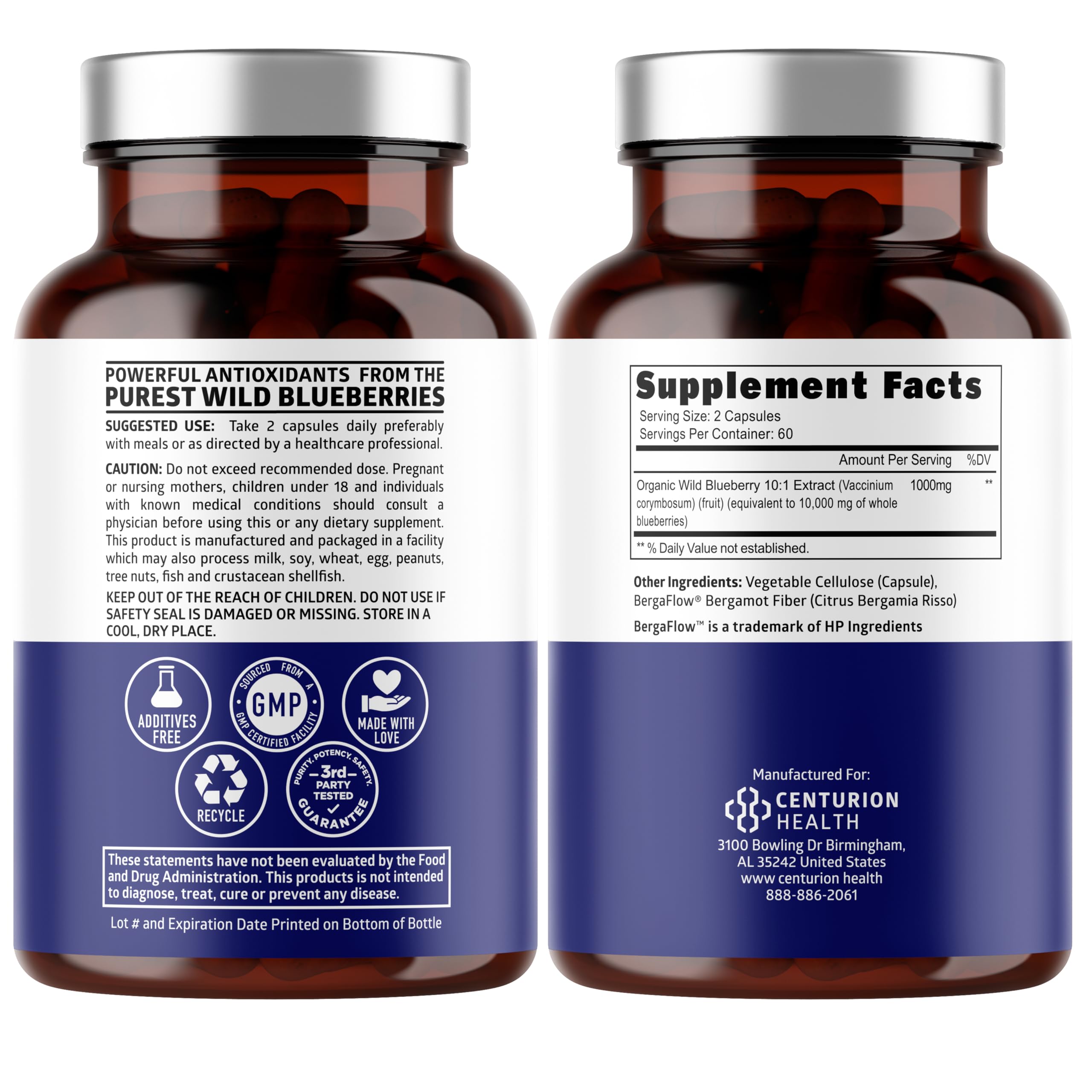 Number One Nutrition Wild Blueberry Extract 10:1 concentrate label highlights polyphenol potency