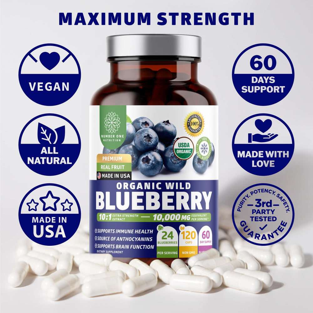 Number One Nutrition Wild Blueberry Extract daily-use bottle shot supports routine wellness