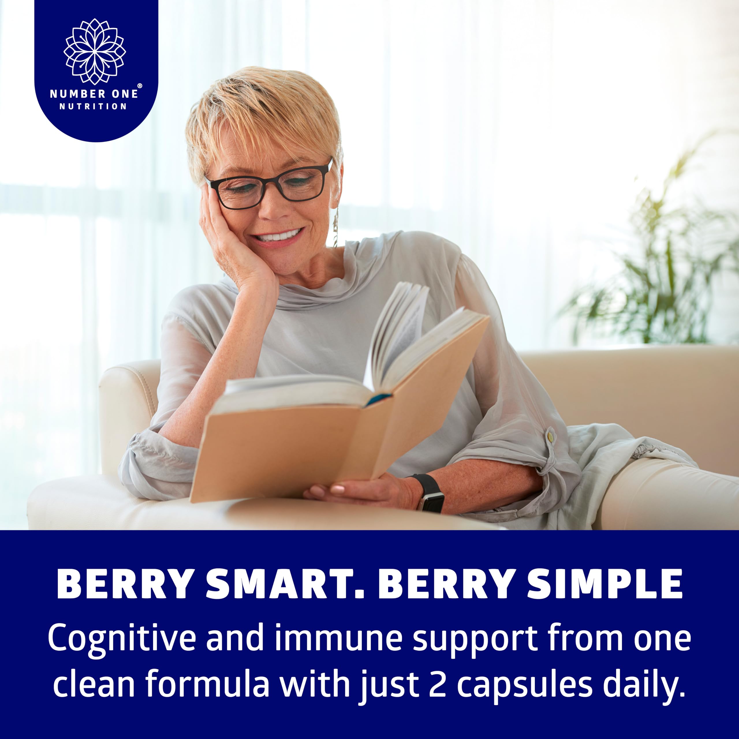Number One Nutrition Wild Blueberry Extract USDA Organic logo signals clean sourcing