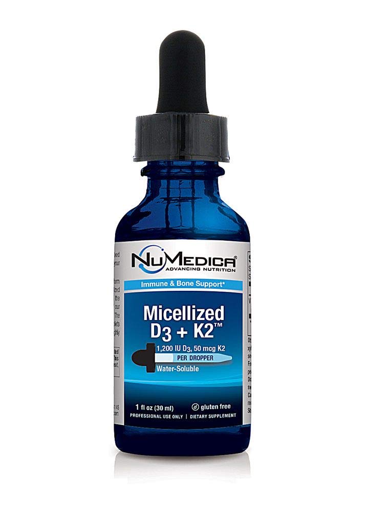 NuMedica GS Micellized D3 and K2 bottle with dropper for daily use.