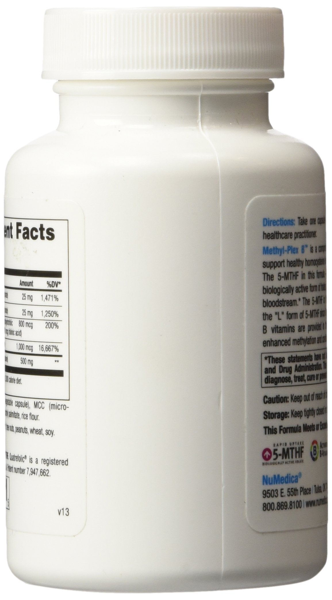 NuMedica Methyl-Plex B capsules inside for convenient vegetarian daily use