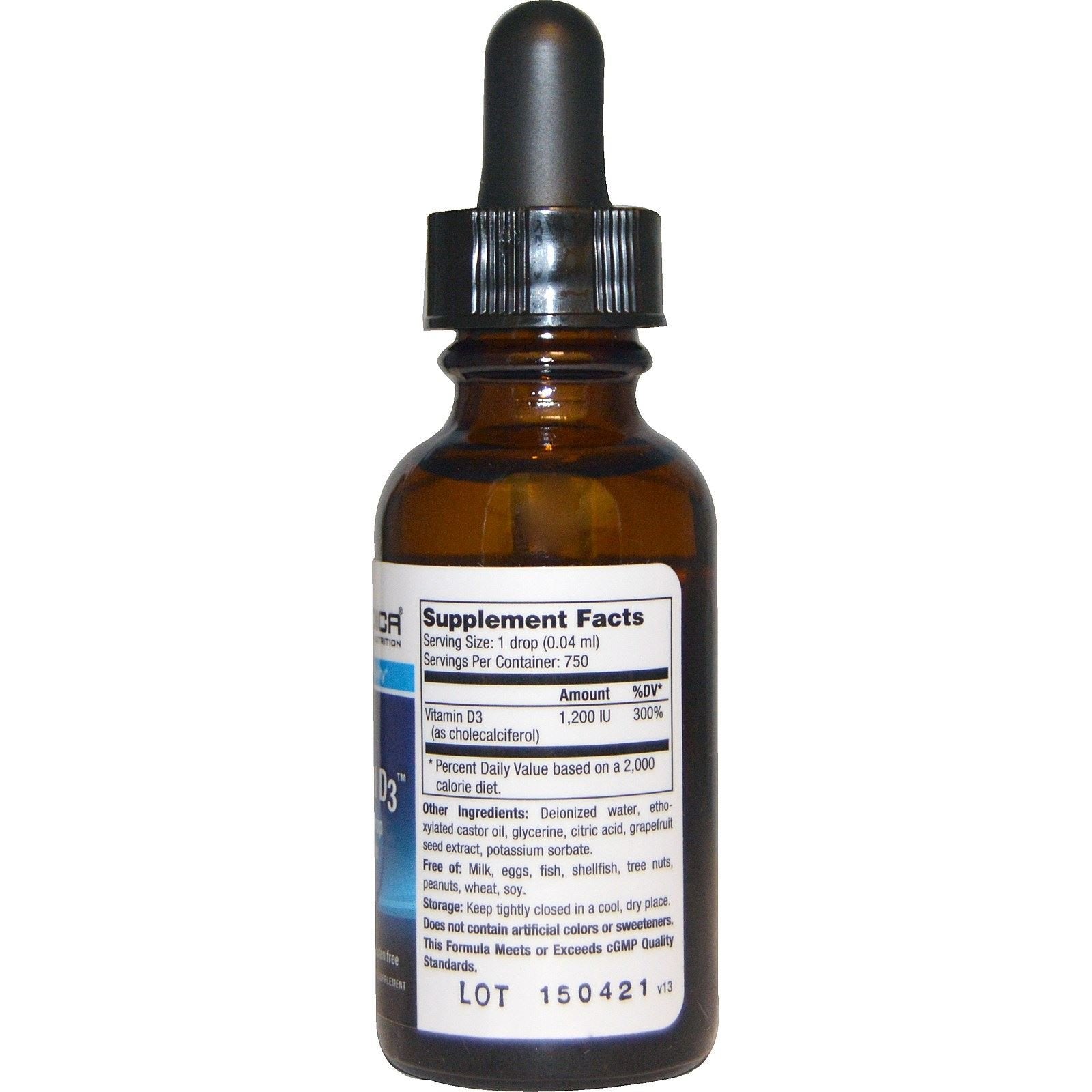 NuMedica micellized D3 1200 pour demonstrates easy daily dosing in a small bottle