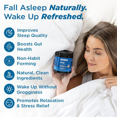 Numo sleep gummies pack shot showcasing 60-count non-melatonin formula.