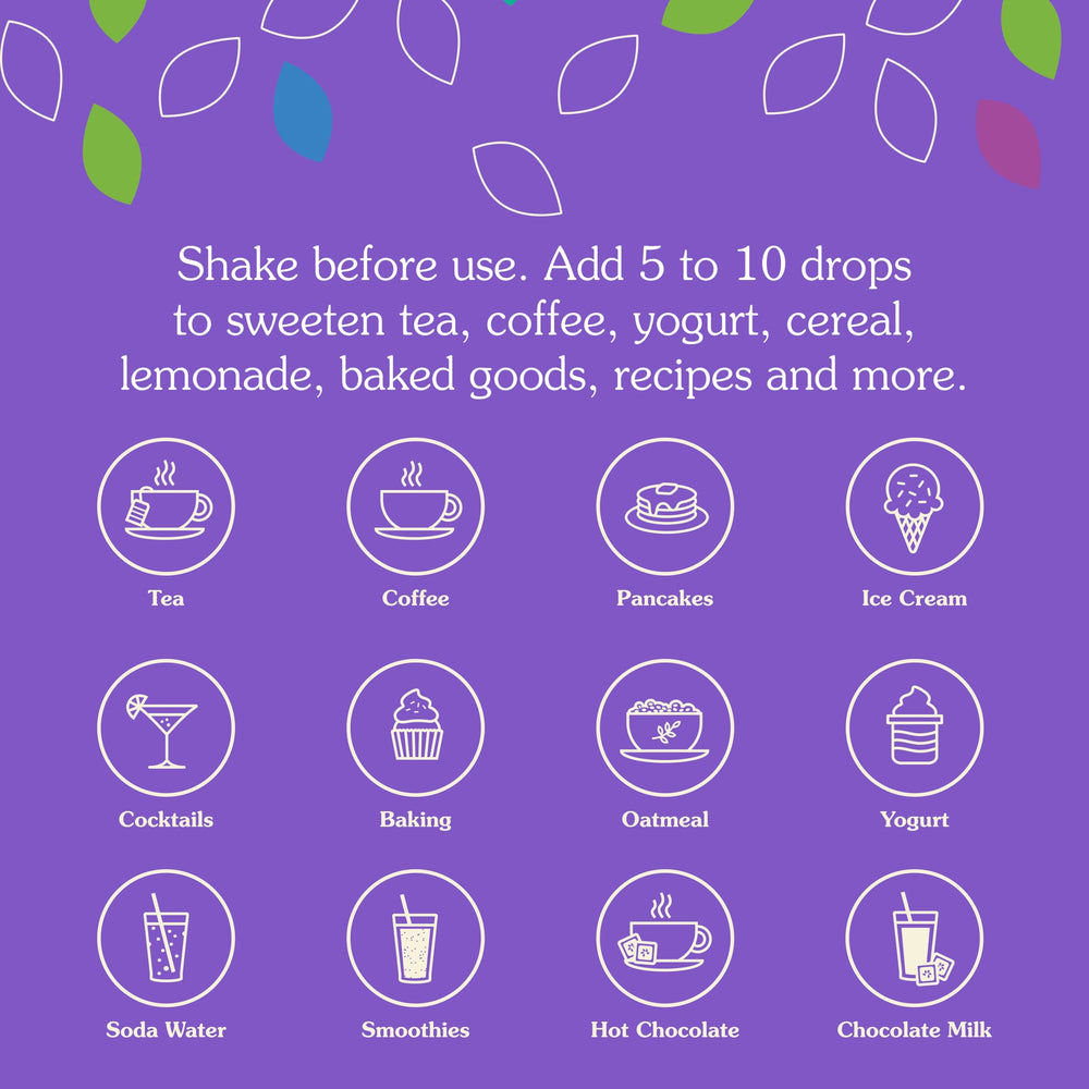 NuNaturals ingredient list features natural stevia extract and glycerin.