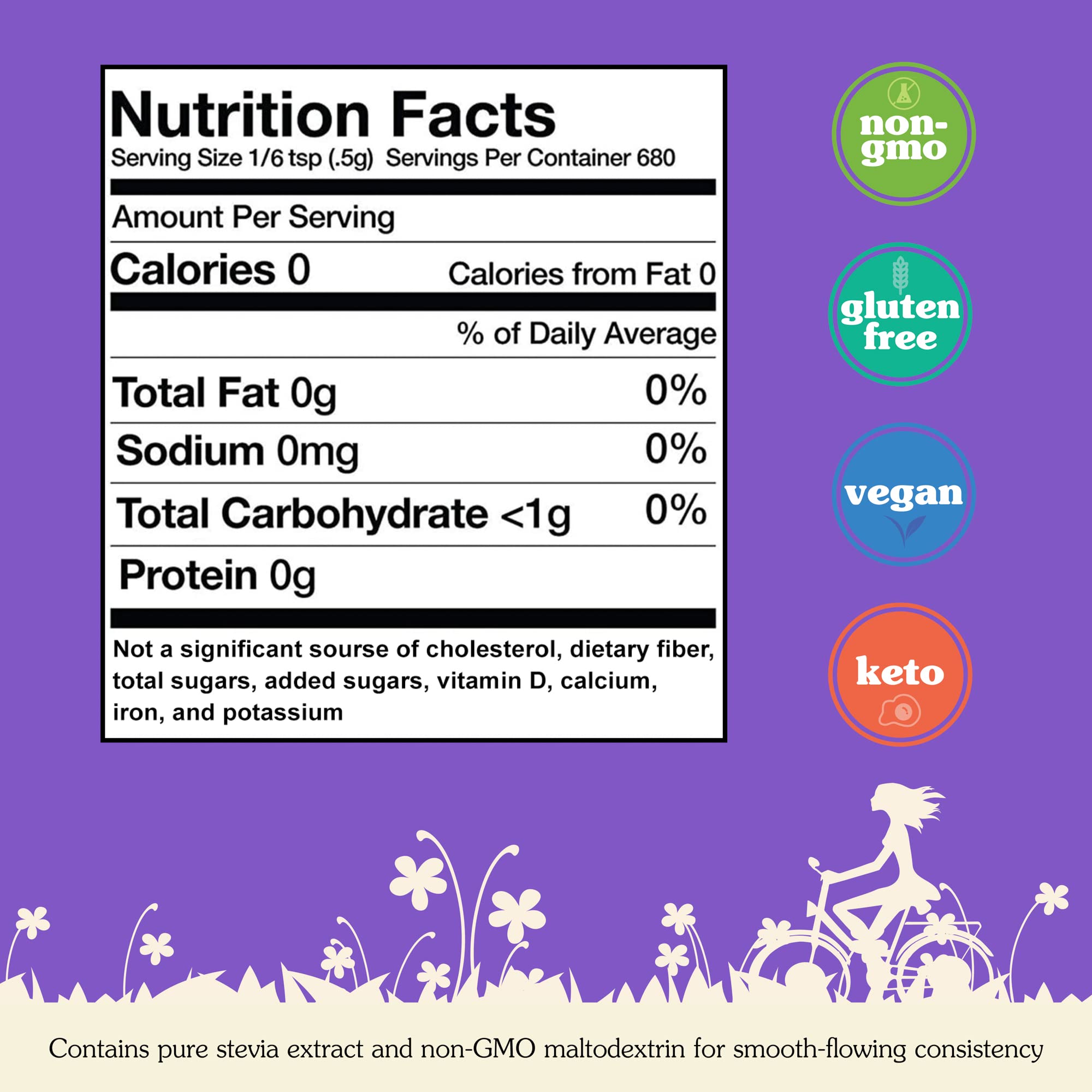 Nunaturals White Stevia Powder sweetens lemonade with zero calories