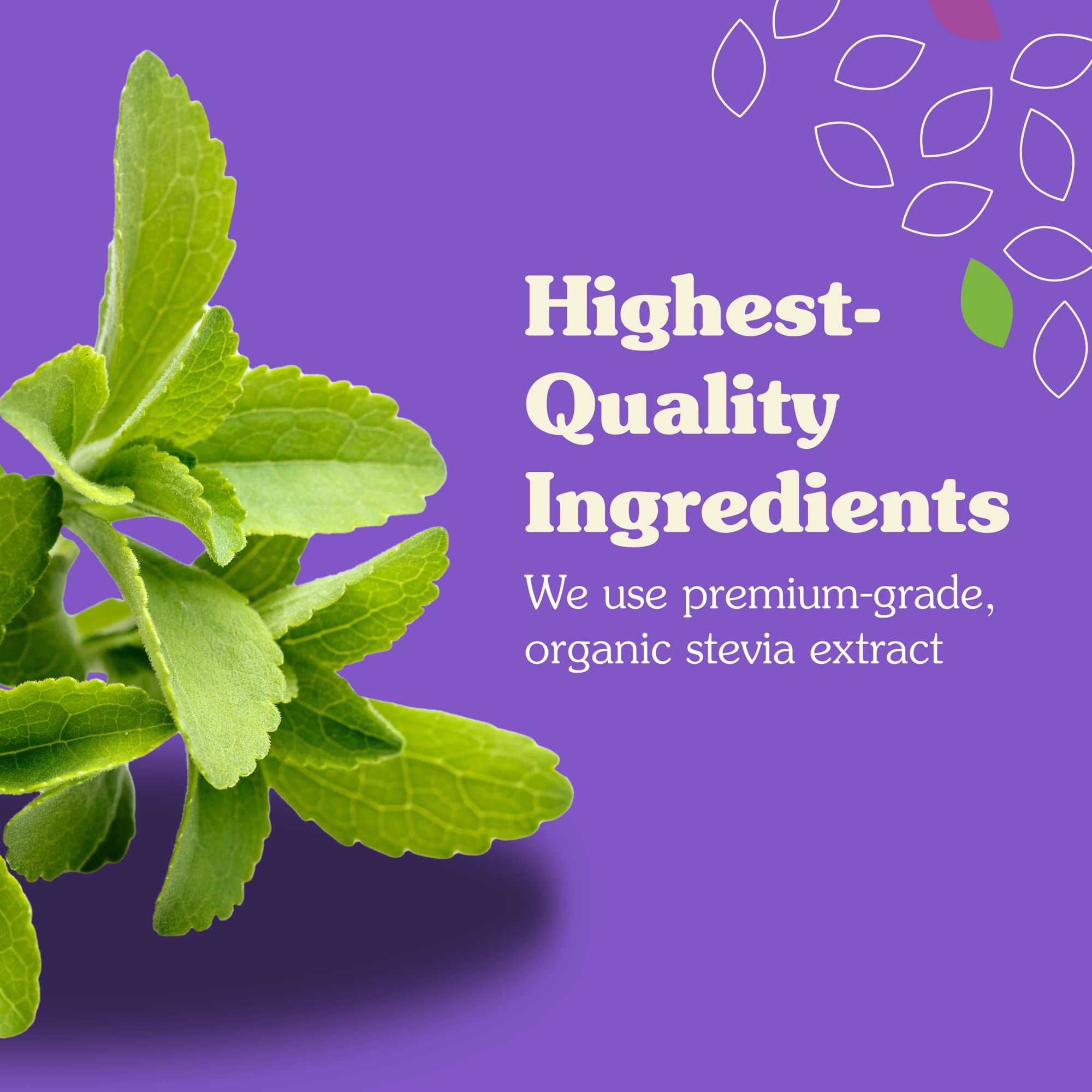 Nunaturals Stevia Powder measuring scoop demonstrates quick, mess-free portioning
