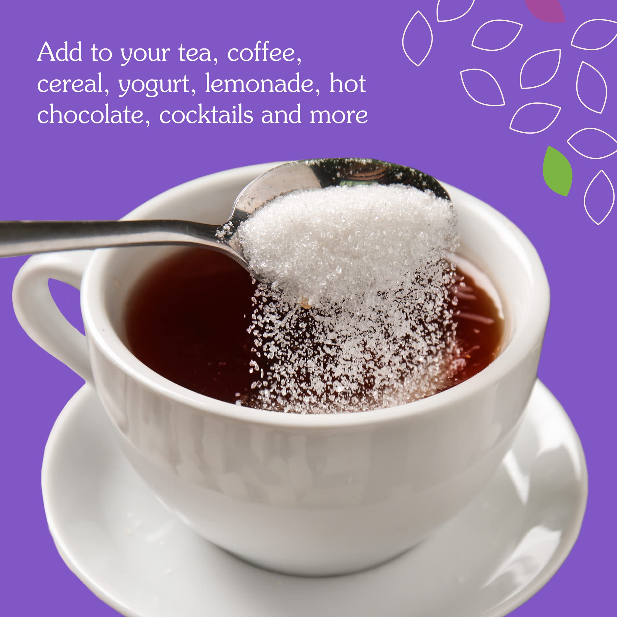 NuNaturals White Stevia Powder added to tea for natural flavor.