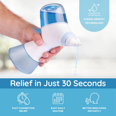 NUONNA device closeup highlights adaptive vacuum and rinse pathway for thorough cleansing.