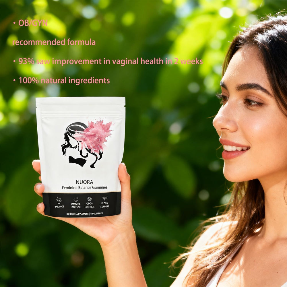 nuora ingredients label featuring Vitamin C and natural pineapple extract