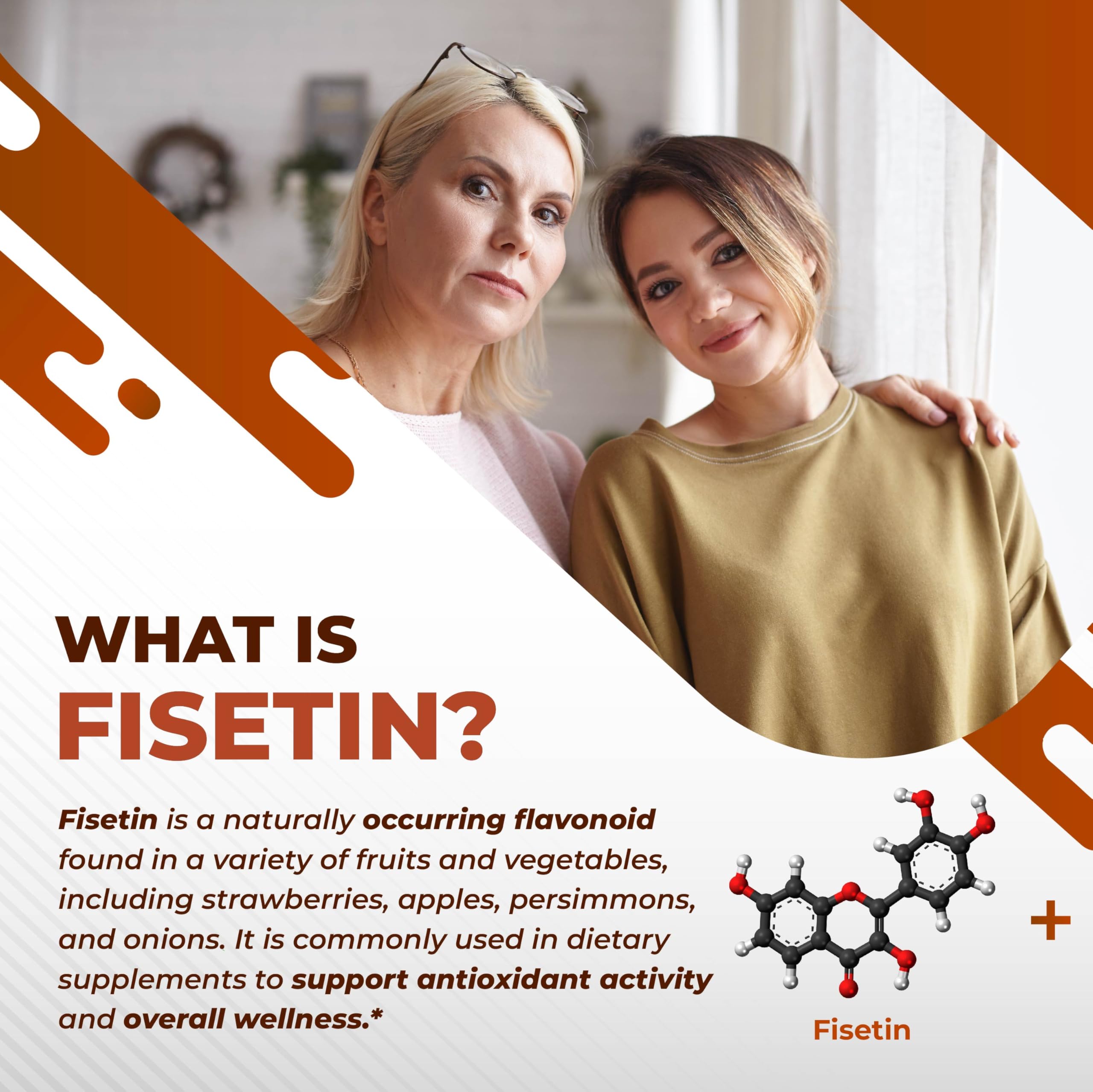 NURAFUSE Fisetin capsules arranged to suggest daily cognitive support and vitality.