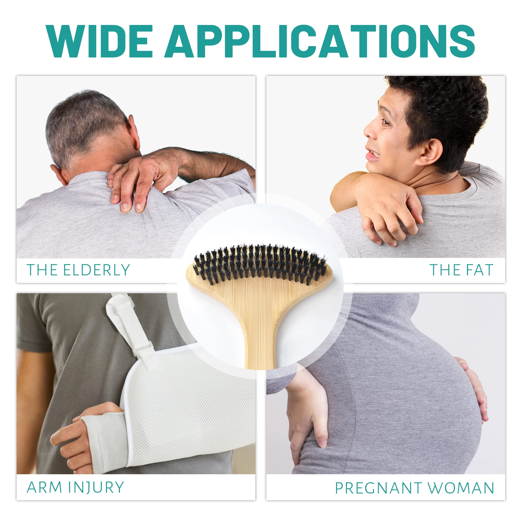 NURENDER back scratcher supports elderly, pregnant, and larger body types.