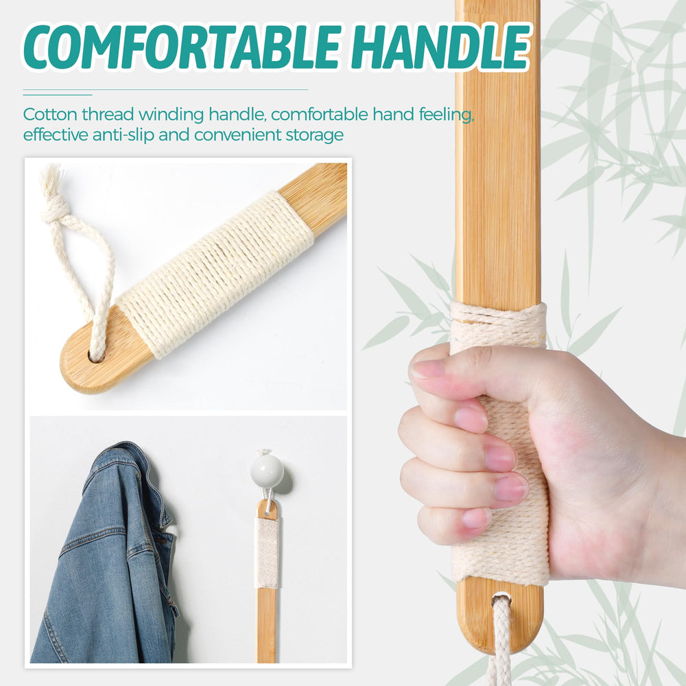 NURENDER back scratcher with a wide head covers larger areas in one stroke.