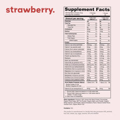 Nurished Mighty Strawberry Milk added to a smoothie for easy nutritional flavor