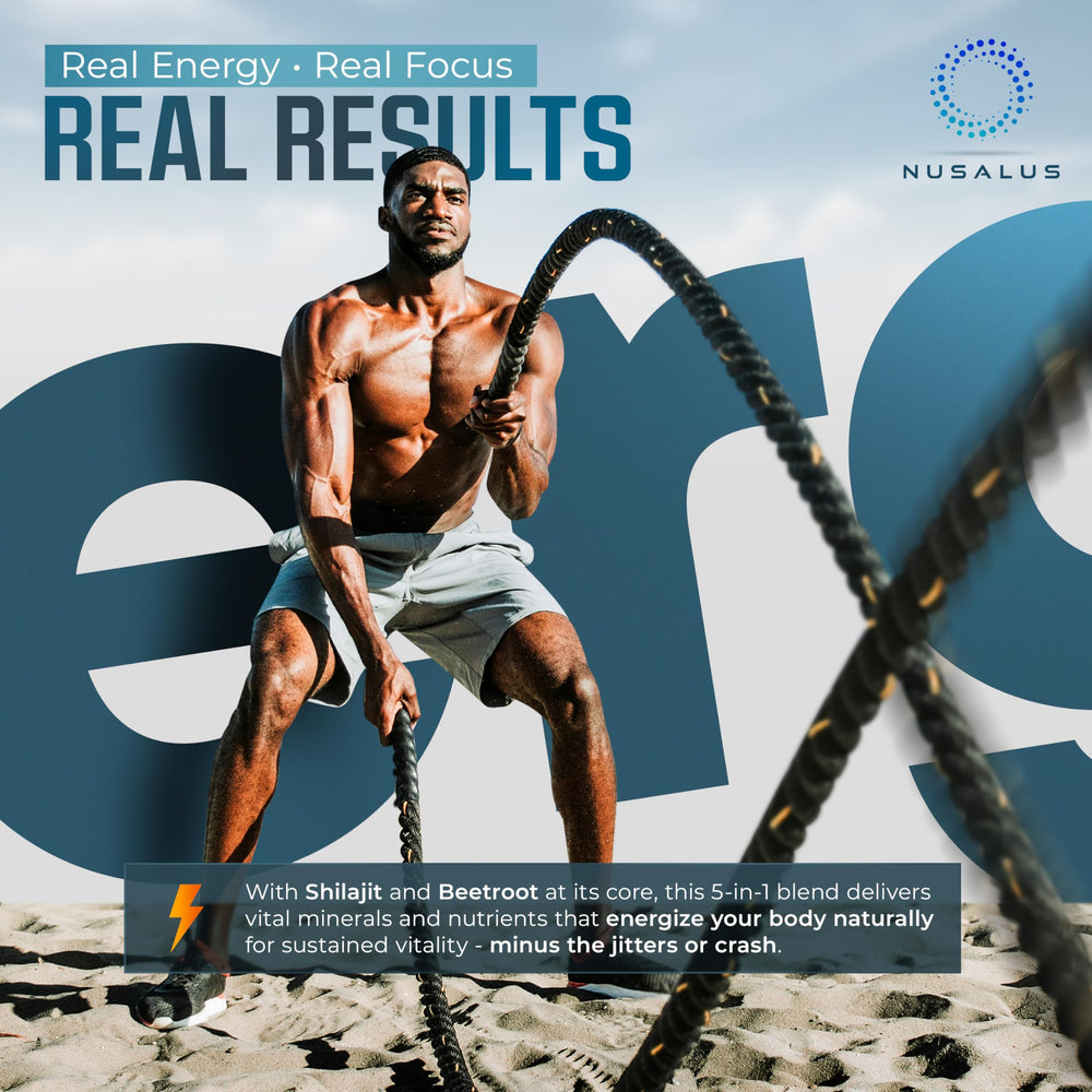 Vegan certifications and USA-made claim on Nusalus packaging.