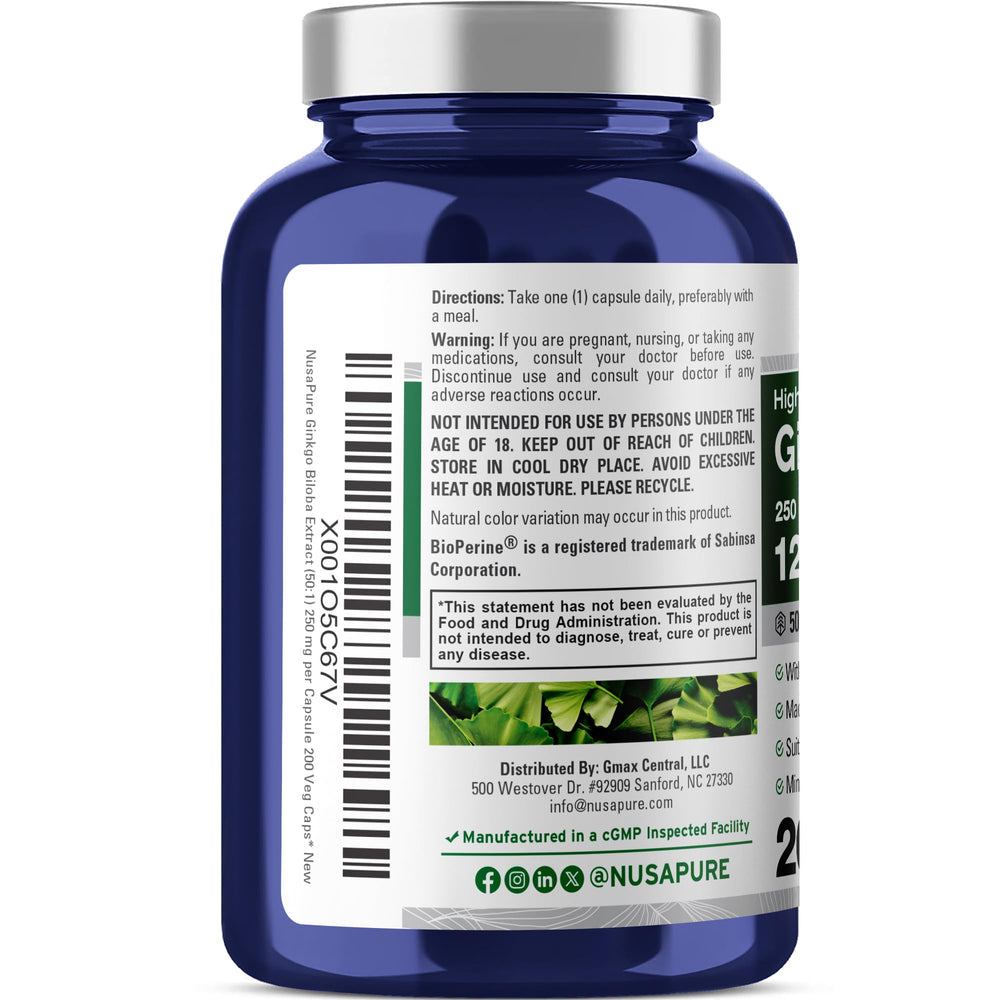 NusaPure 50:1 extract label emphasizing high potency per serving