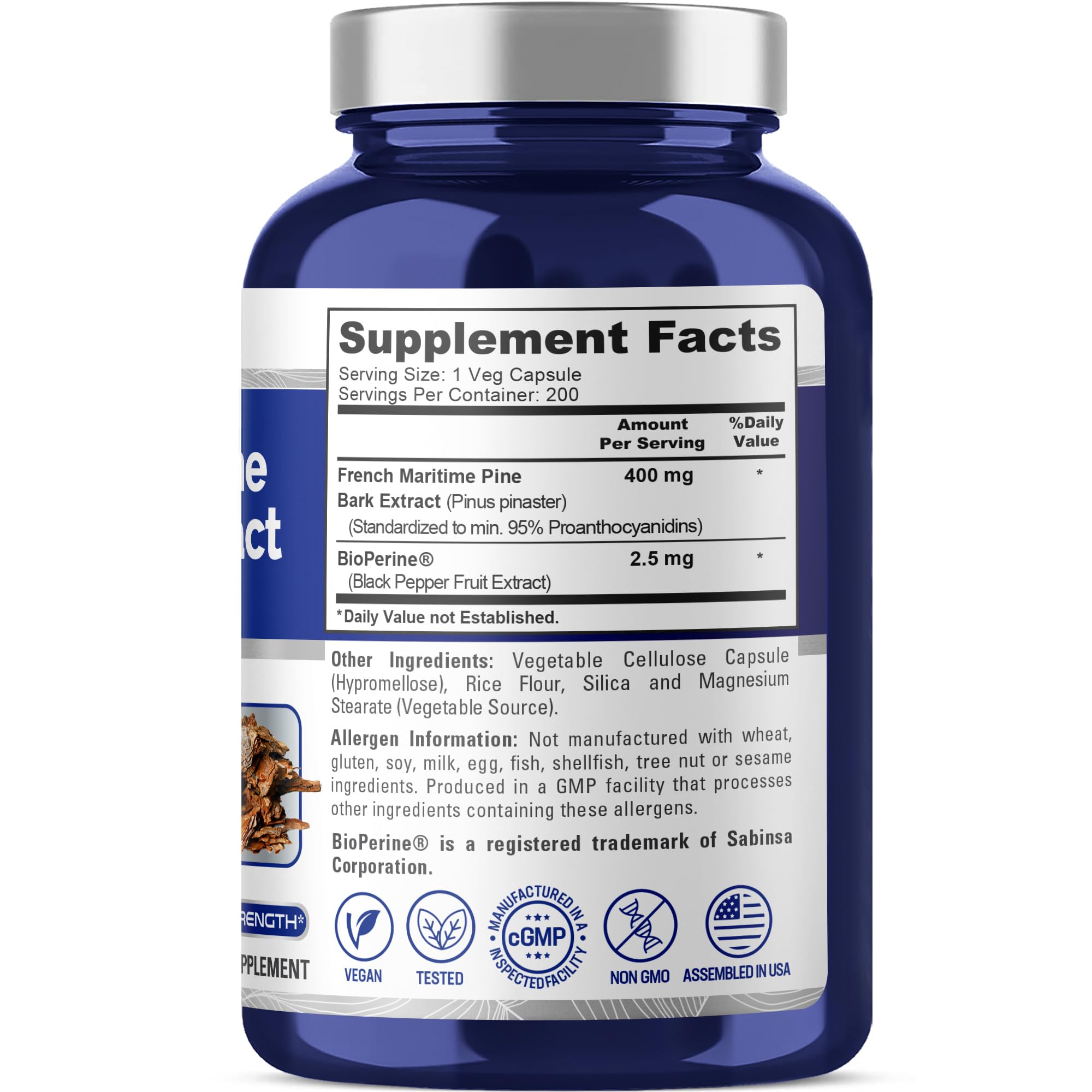 NusaPure Bioperine-enhanced formula labeling highlights absorption support.
