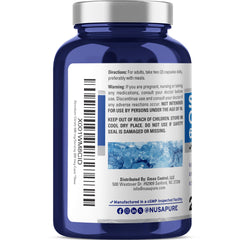 NusaPure Strontium Citrate label highlighting 680 mg per serving
