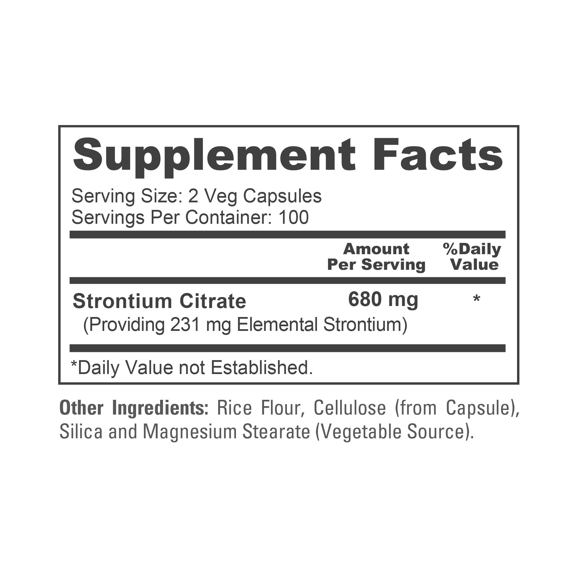 Bottled supplement on shelf with non-GMO and vegan branding
