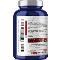 NusaPure Tart Cherry label close-up highlights potency and quality sourcing.