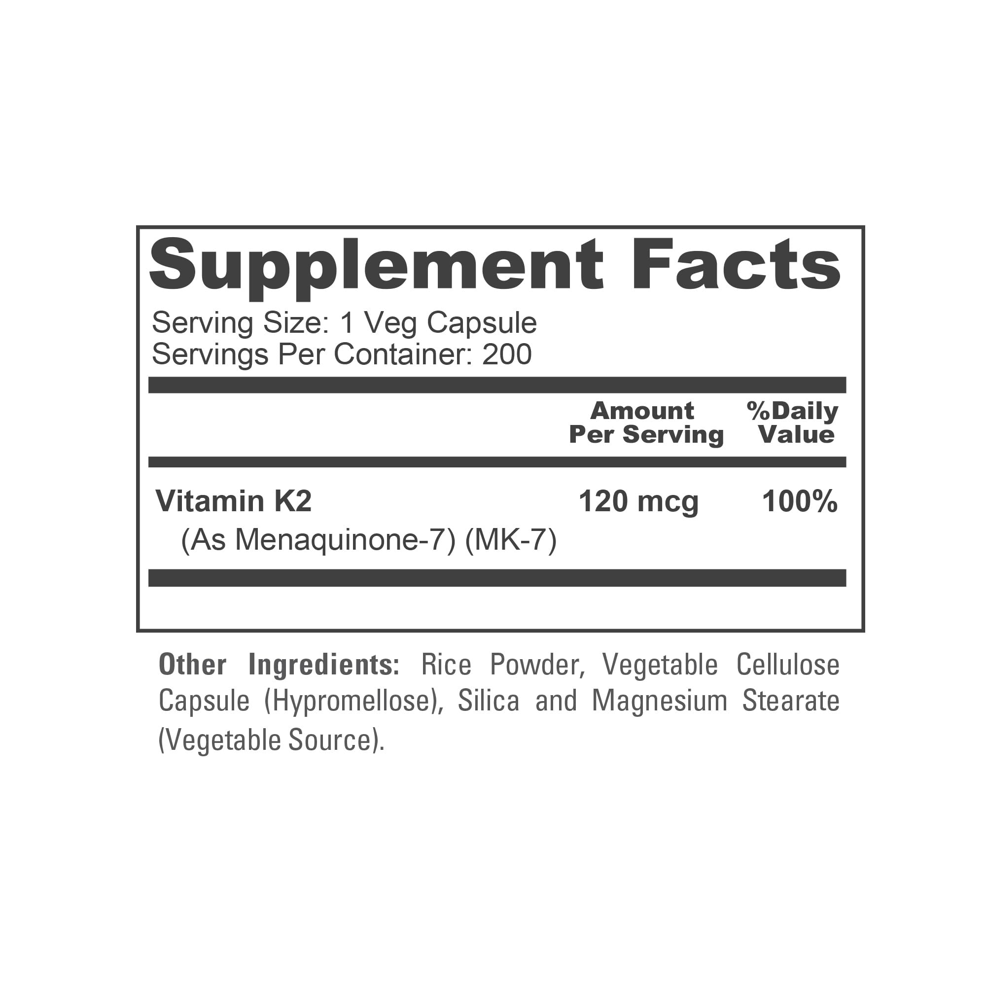 Close-up of NusaPure vegan-friendly K2 MK7 bottle.