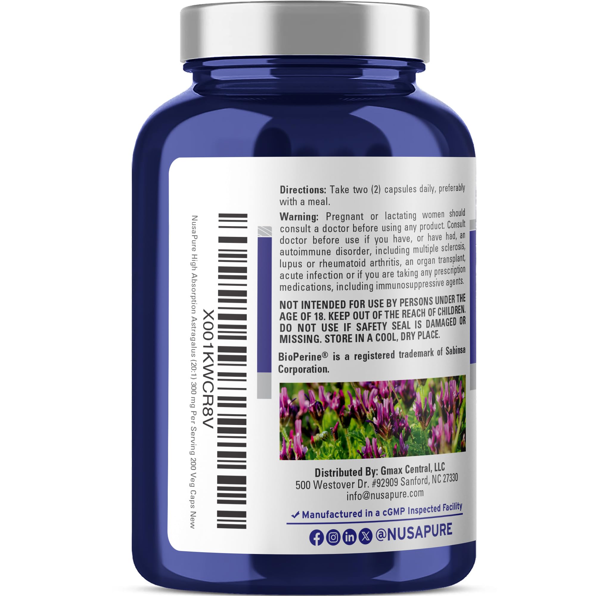 NusaPure veggie capsules packaging clearly labeled and easy to recognize.