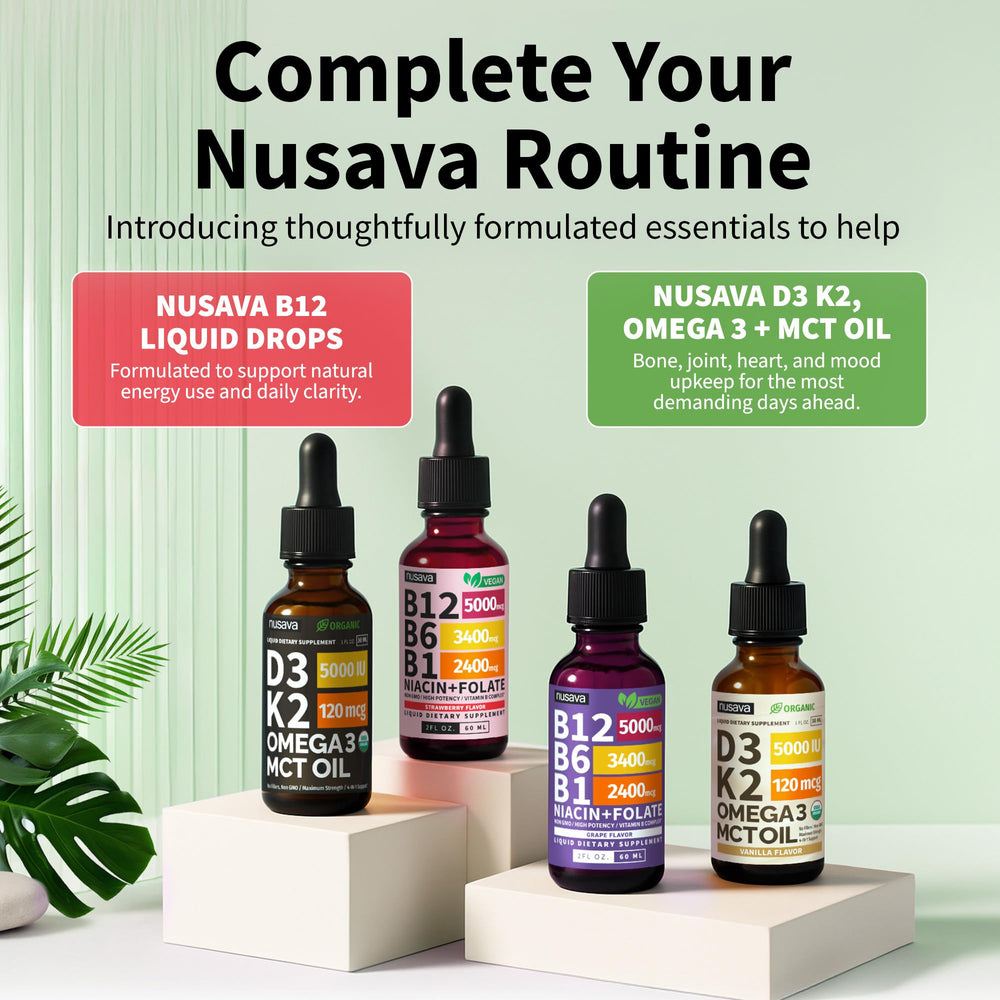 NUSAVA B12 Drops easy daily routine setup
